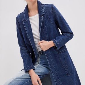 NWOT Anthropologie Peggy Denim Duster Jacket